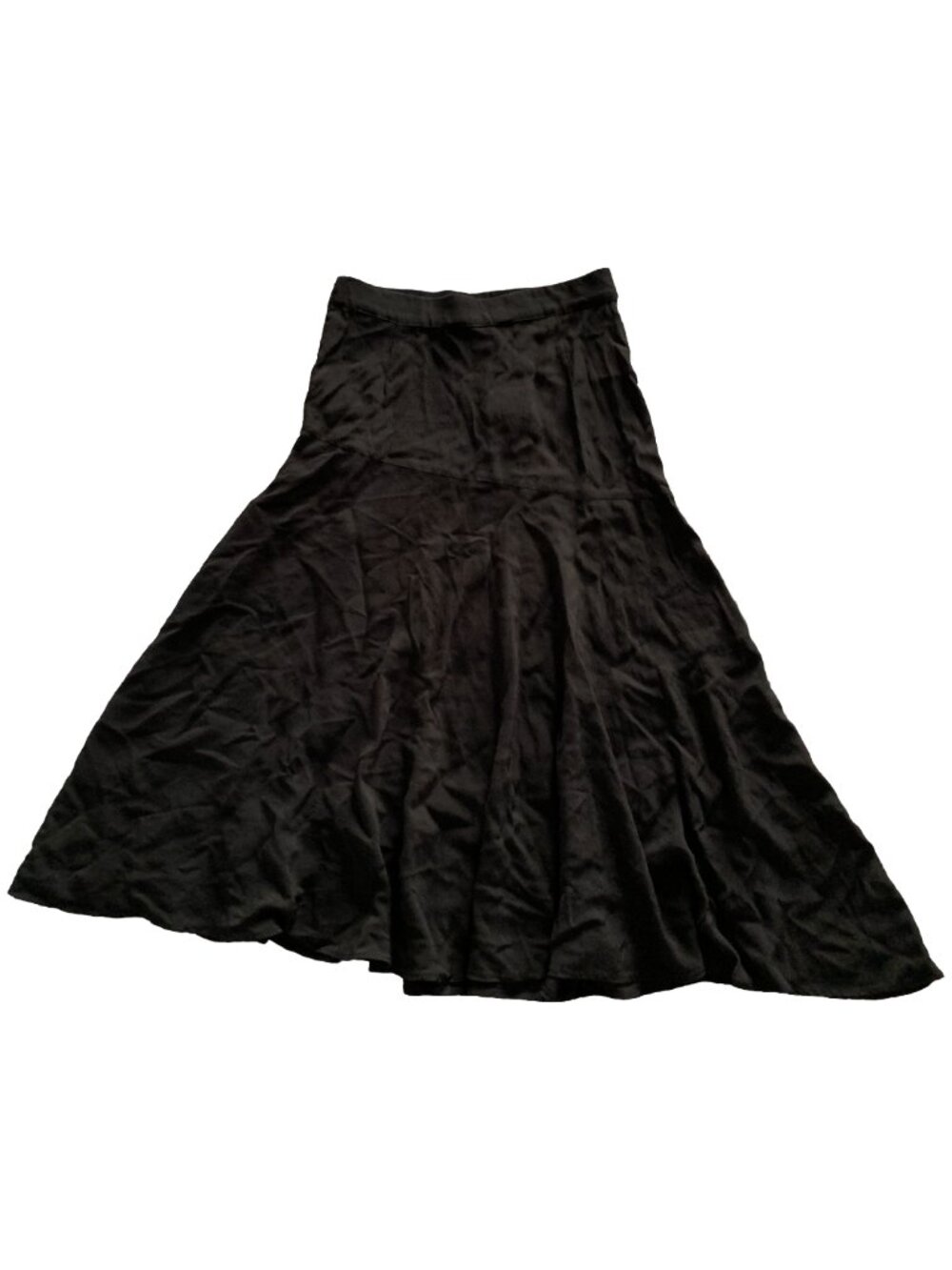 NWT ZARA Women's Black High Waisted Midi Skirt with Side Slit & Buttons Sz S - Picture 6 of 8